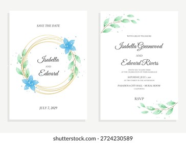 Rustikale Blumenhochzeit Einladung Design