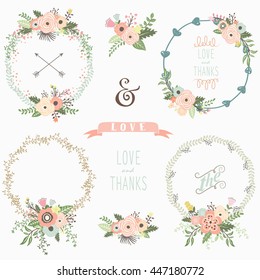 Rustic Floral Wreath Elements