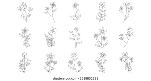 Rustic Flower Black line collection