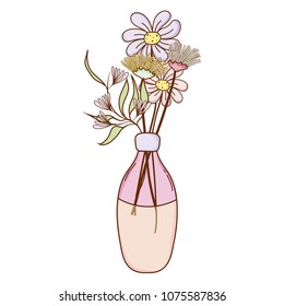 rustic flowers plants inside mason jar