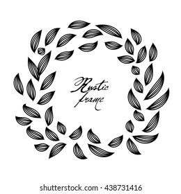 Rustic frame vector 