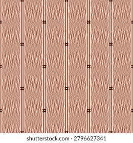 Rustic Geometric Herringbone Stripe Seamless Pattern in Terracotta and Cream