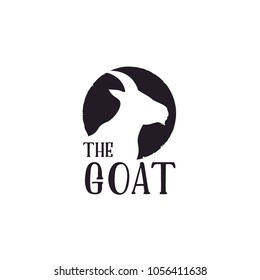 Rustic Goat Head Horns Silhouette Logo Design Inspiration