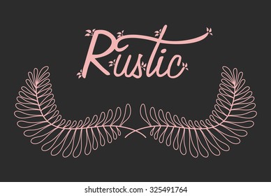 Rustic graphic design, vector illustration eps10.