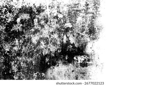 Rustic grunge background with black smears on white rough surface