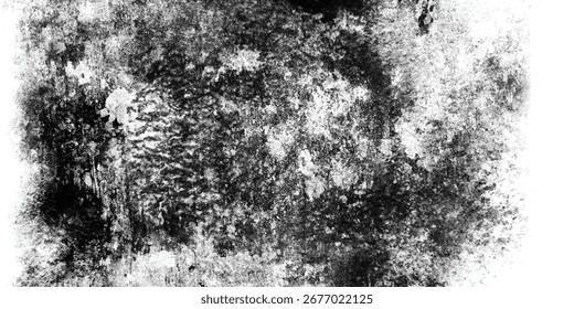 Rustic grunge background with black smears on white rough surface
