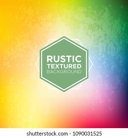 Rustic Grunge Background in Sunshine Rainbow Tones