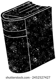Rustic grunge black and white book doodle