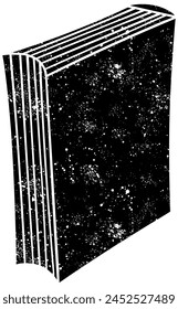 Rustic grunge black and white book doodle