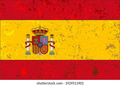 Ilustración de vectores de elementos editables extraíbles de la bandera española de España