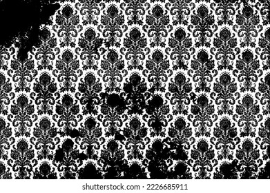 Rustic grunge vector texture with grain and stains. Abstract noise background. Weathered surface. Dirty and damaged. Detailed rough backdrop. Vector graphic illustration with transparent white. EPS10.