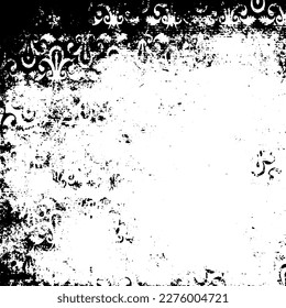 Rustic grunge vector texture with grain and stains. Abstract noise background. Weathered surface. Dirty and damaged. Detailed rough backdrop. Vector graphic illustration with transparent white. EPS10.