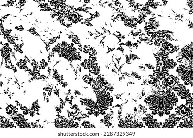 Rustic grunge vector texture with grain and stains. Abstract noise background. Weathered surface. Dirty and damaged. Detailed rough backdrop. Vector graphic illustration with transparent white. EPS10.