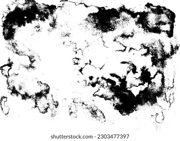 Rustic grunge vector texture with grain and stains. Abstract noise background. Weathered surface. Dirty and damaged. Detailed rough backdrop. Vector graphic illustration with transparent white. EPS10.