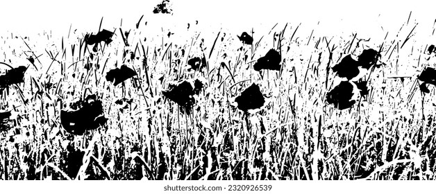 Rustic grunge vector texture with grain and stains. Abstract noise background. Weathered surface. Dirty and damaged. Detailed rough backdrop. Vector graphic illustration with transparent white. EPS10.