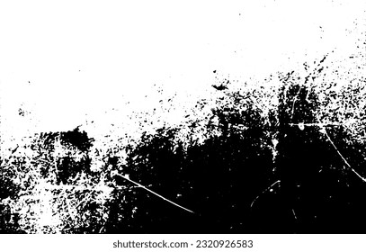 Rustic grunge vector texture with grain and stains. Abstract noise background. Weathered surface. Dirty and damaged. Detailed rough backdrop. Vector graphic illustration with transparent white. EPS10.