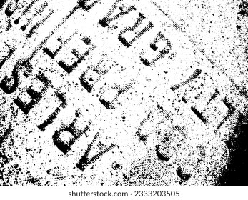 Rustic grunge vector texture with grain and stains. Abstract noise background. Weathered surface. Dirty and damaged. Detailed rough backdrop. Vector graphic illustration with transparent white. EPS10.