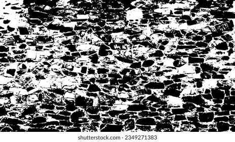 Rustic grunge vector texture with grain and stains. Abstract noise background. Weathered surface. Dirty and damaged. Detailed rough backdrop. Vector graphic illustration with transparent white. EPS10.