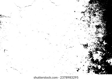 Rustic grunge vector texture with grain and stains. Abstract noise background. Weathered surface. Dirty and damaged. Detailed rough backdrop. Vector graphic illustration with transparent white. EPS10.
