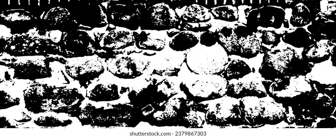 Rustic grunge vector texture with grain and stains. Abstract noise background. Weathered surface. Dirty and damaged. Detailed rough backdrop. Vector graphic illustration with transparent white. EPS10.
