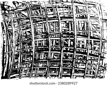 Rustic grunge vector texture with grain and stains. Abstract noise background. Weathered surface. Dirty and damaged. Detailed rough backdrop. Vector graphic illustration with transparent white. EPS10.