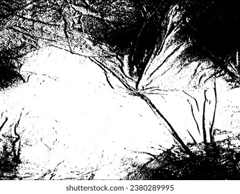 Rustic grunge vector texture with grain and stains. Abstract noise background. Weathered surface. Dirty and damaged. Detailed rough backdrop. Vector graphic illustration with transparent white. EPS10.