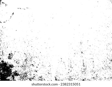 Textura vectorial de grano rústico con grano y manchas. Fondo de ruido abstracto. Superficie meteorológica. Sucio y dañado. Fondo rudo detallado. Ilustración gráfica vectorial con blanco transparente. EPS10.