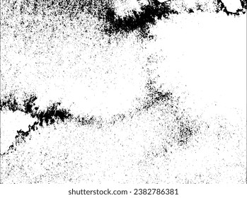 Textura vectorial de grano rústico con grano y manchas. Fondo de ruido abstracto. Superficie meteorológica. Sucio y dañado. Fondo rudo detallado. Ilustración gráfica vectorial con blanco transparente. EPS10.