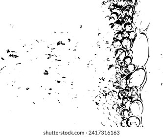Rustic grunge vector texture with grain and stains. Abstract noise background. Weathered surface. Dirty and damaged. Detailed rough backdrop. Vector graphic illustration with transparent white. EPS10.