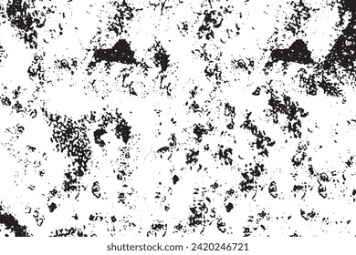 Rustic grunge vector texture with grain and stains. Abstract noise background. Weathered surface. Dirty and damaged. Detailed rough backdrop. Vector graphic illustration with transparent white. EPS10.