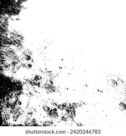 Rustic grunge vector texture with grain and stains. Abstract noise background. Weathered surface. Dirty and damaged. Detailed rough backdrop. Vector graphic illustration with transparent white. EPS10.
