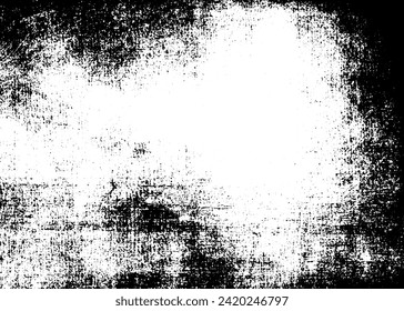 Rustic grunge vector texture with grain and stains. Abstract noise background. Weathered surface. Dirty and damaged. Detailed rough backdrop. Vector graphic illustration with transparent white. EPS10.