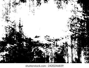 Rustic grunge vector texture with grain and stains. Abstract noise background. Weathered surface. Dirty and damaged. Detailed rough backdrop. Vector graphic illustration with transparent white. EPS10.
