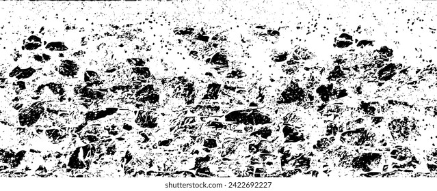 Rustic grunge vector texture with grain and stains. Abstract noise background. Weathered surface. Dirty and damaged. Detailed rough backdrop. Vector graphic illustration with transparent white. EPS10.