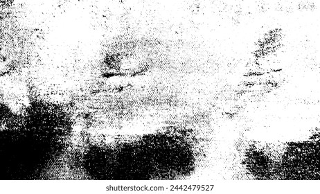Rustic grunge vector texture with grain and stains. Abstract noise background. Weathered surface. Dirty and damaged. Detailed rough backdrop. Vector graphic illustration with transparent white. EPS10.