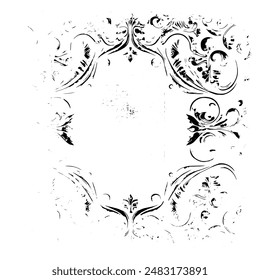 Rustic grunge vector texture with grain and stains. Abstract noise background. Weathered surface. Dirty and damaged. Detailed rough backdrop. Vector graphic illustration with transparent white. EPS10.