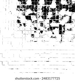 Rustic grunge vector texture with grain and stains. Abstract noise background. Weathered surface. Dirty and damaged. Detailed rough backdrop. Vector graphic illustration with transparent white. EPS10.