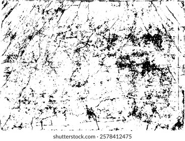 Rustic grunge vector texture with grain and stains. Abstract noise background. Weathered surface. Dirty and damaged. Detailed rough backdrop. Vector graphic illustration with transparent white. EPS10.