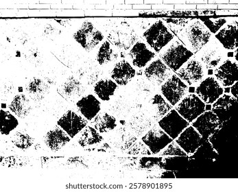 Rustic grunge vector texture with grain and stains. Abstract noise background. Weathered surface. Dirty and damaged. Detailed rough backdrop. Vector graphic illustration with transparent white. EPS10.