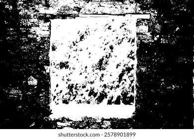 Rustic grunge vector texture with grain and stains. Abstract noise background. Weathered surface. Dirty and damaged. Detailed rough backdrop. Vector graphic illustration with transparent white. EPS10.