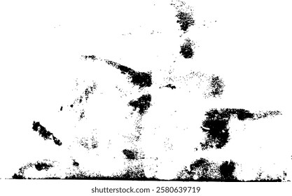 Rustic grunge vector texture with grain and stains. Abstract noise background. Weathered surface. Dirty and damaged. Detailed rough backdrop. Vector graphic illustration with transparent white. EPS10.