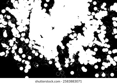 Rustic grunge vector texture with grain and stains. Abstract noise background. Weathered surface. Dirty and damaged. Detailed rough backdrop. Vector graphic illustration with transparent white. EPS10.