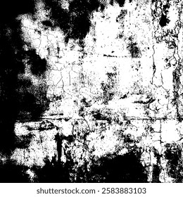 Rustic grunge vector texture with grain and stains. Abstract noise background. Weathered surface. Dirty and damaged. Detailed rough backdrop. Vector graphic illustration with transparent white. EPS10.