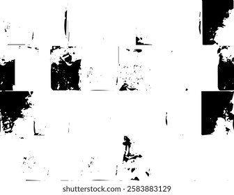 Rustic grunge vector texture with grain and stains. Abstract noise background. Weathered surface. Dirty and damaged. Detailed rough backdrop. Vector graphic illustration with transparent white. EPS10.