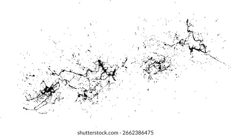 Textura de vetor grunge rústico com grãos e manchas. Fundo de ruído abstrato. Superfície úmida. Sujo e danificado. Fundo áspero detalhado. Ilustração gráfica vetorial com branco transparente. EPS10