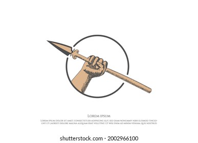 Logo-Design-Vektorgrafik für Rustikale Handfixe