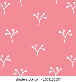 rustic handrawn floral seamless pattern