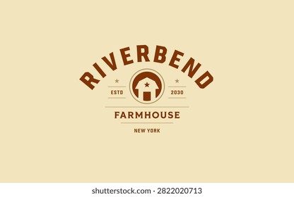 Rustic heritage agricultural barn vector badge helps local organic food growers establish a highly trustworthy brand image among eco conscious buyers seeking pure traditional value