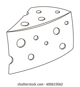 Rustic homemade cheese. Homemade homemade dairy product.Farm and gardening single icon in outline style vector symbol stock illustration.
