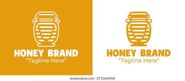 A rustic honey brand logo designed for farm-based and traditional honey products.
